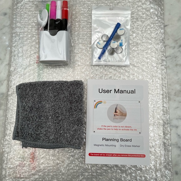 2 pack weekly&monthly calendar acrylic plan board  16.5 x 11.8 inches - Picture 4 of 6